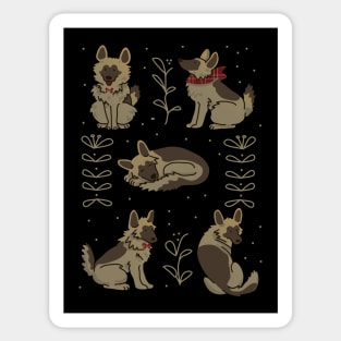 German Shepherd Puppies Sticker